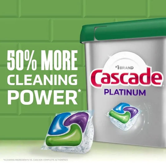 Cascade Platinum Dishwasher Pods – Fresh, 26 Count