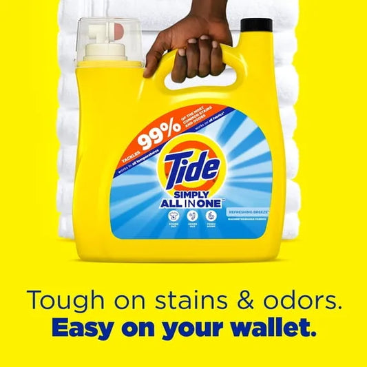 Tide Simply Laundry Detergent – Refreshing Breeze, 117 fl oz