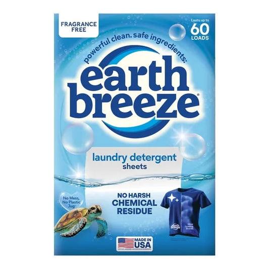 Earth Breeze Hypoallergenic Laundry Detergent Sheets – 60 Loads