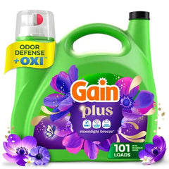 Gain Plus Laundry Detergent + OXI – Moonlight Breeze, 133 fl oz