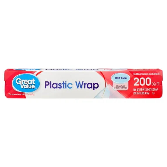 Great Value Plastic Wrap – 200 Sq Ft