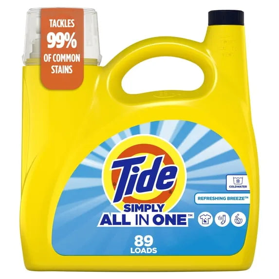 Tide Simply Laundry Detergent – Refreshing Breeze, 117 fl oz
