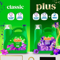 Gain Plus Laundry Detergent + OXI – Moonlight Breeze, 133 fl oz