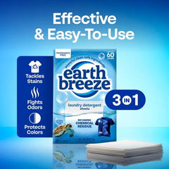 Earth Breeze Hypoallergenic Laundry Detergent Sheets – 60 Loads
